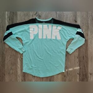 Victoria's Secret PINK Mint Green Long Sleeve Sweater